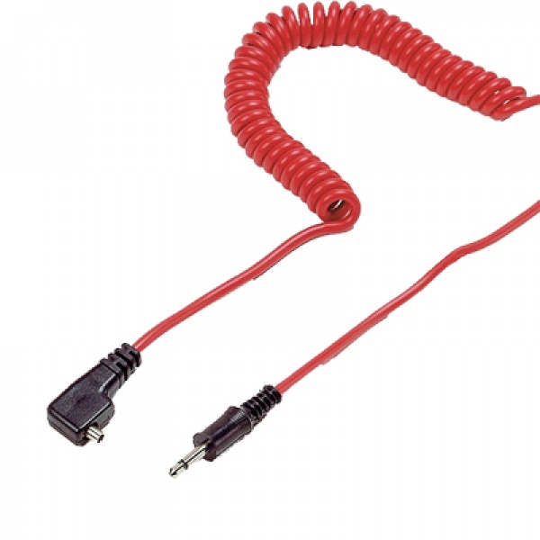 Câble synchro rouge 10m PC/Ø3,5 mm mono Jack
