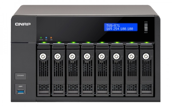 Stockage NAS Pro RAID TVS-871 8-bay Core i7 16Go (vide)