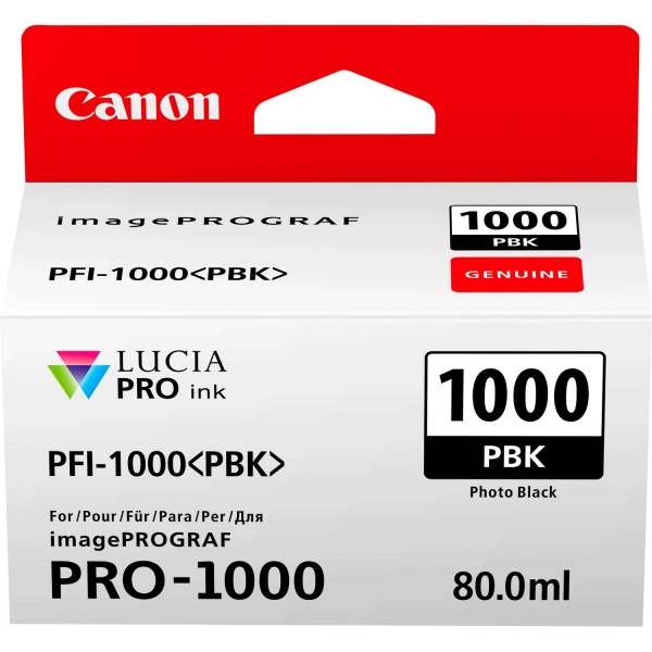 Encre PFI-1000 Pigment Noir Photo (80ml)