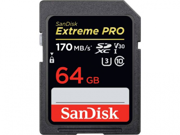 Carte mémoire SDHC/SDXC 64Go Video Extreme PRO 170MB/s