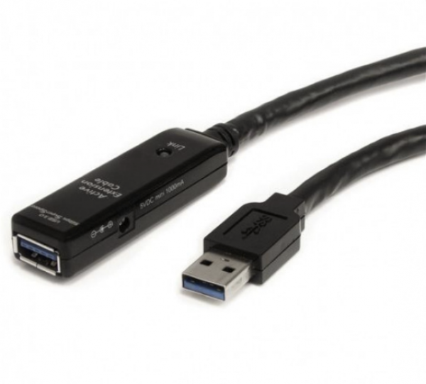 Câble d'extension active USB 3.0 noir 10m M/F