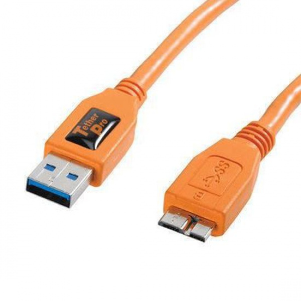 TetherPro USB 3.0 male to Micro-B, 1', ORG
