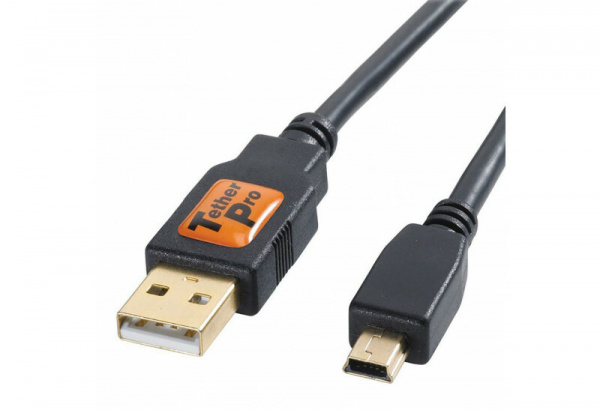 TetherPro USB 2.0 Male to Mini-B 5 pin, 6', BLK