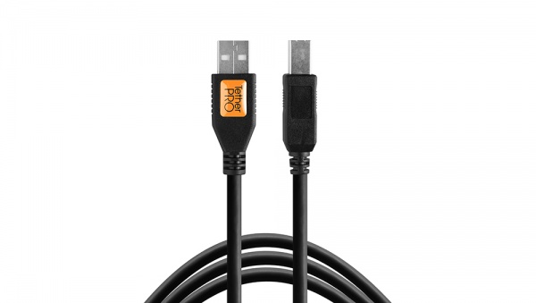 TetherPro USB 2.0 Male A to Male B, 15', BLK
