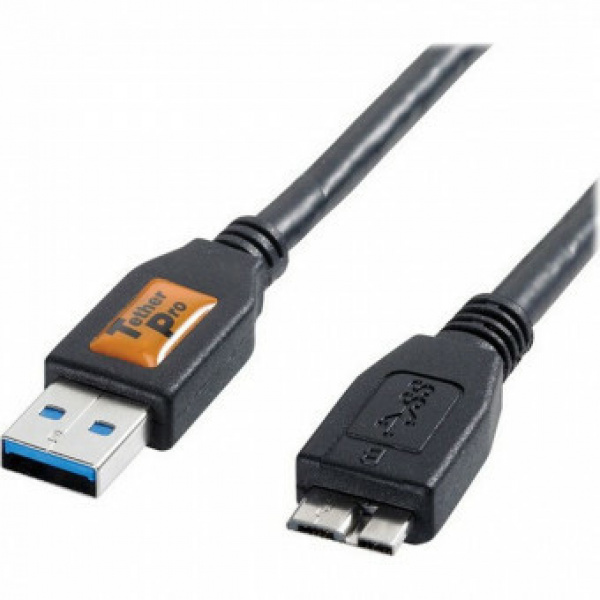 TetherPro USB 2.0 male to Micro-B, 1', BLK