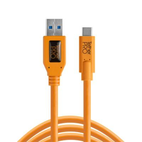 Câble TetherPro USB 3.0(A) / USB-C 4,6m Orange