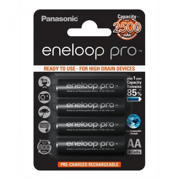 Batteries piles LR03 AAA 930mAh Eneloop Pro (pack x4)