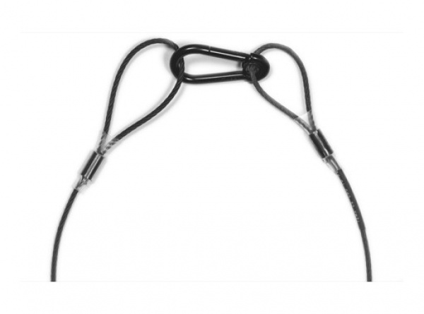 Elingue de sécurité noire Ø 3 mm - longueur 60 cm petite boucle