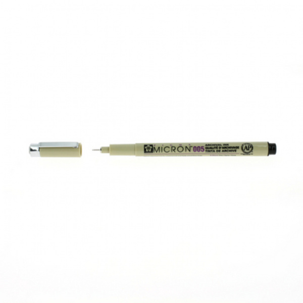Crayon feutre technique noir à pointe calibrée Pigma Micron 005 (0,5mm)