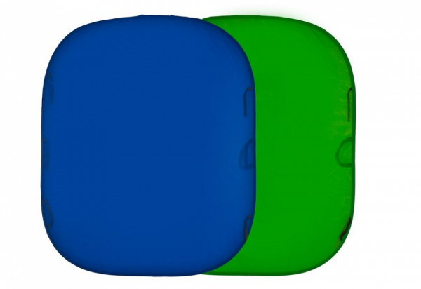 Fond pliant Chromakey bleu/vert  1,5 m x 1,8 m (5’ x 6’)