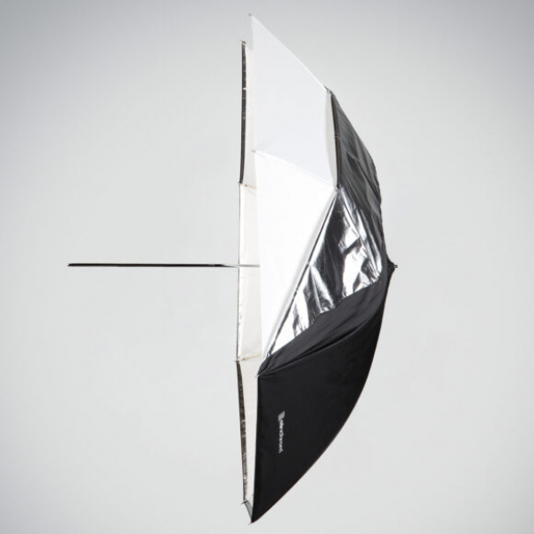Parapluie Shallow 2 en 1, blanc/translucide 85 cm