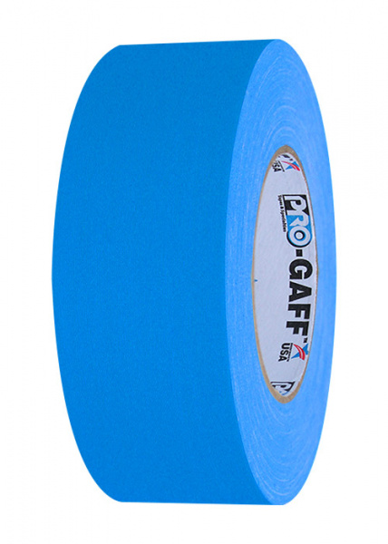 Gaffer toile bleu fluo, rouleau de 25mm x 25m