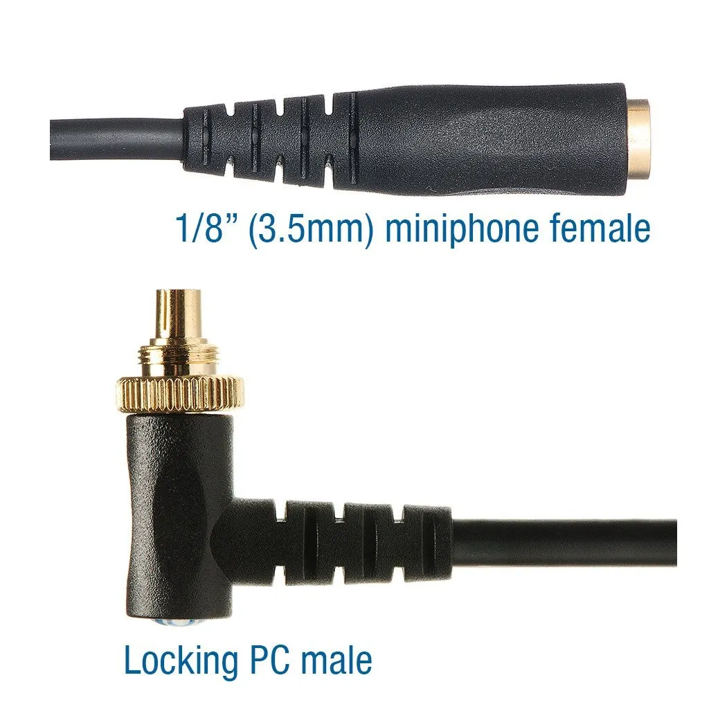 FMPC Adapateur synchro 19cm - femelle Ø3,5 mm mono Jack vers PC mâle