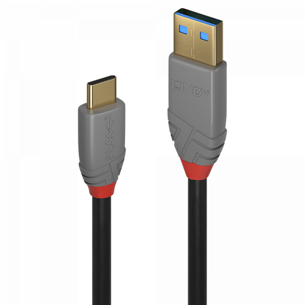 Câble USB 3.2 Type A vers USB-C 0,5m, Anthra Line