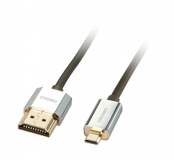 Câble HDMI type A/D Cromo Slim 1m