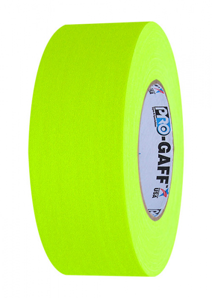 Gaffer toile jaune fluo, rouleau de 50mm x 25m