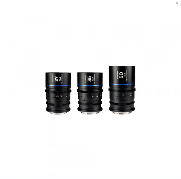 Kit 3 optiques Nanomorph S35 Prime (27,35,50mm) (Bleu) - Canon