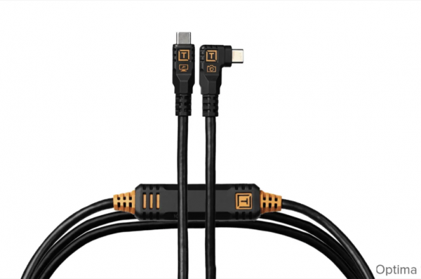 Câble TetherPro Optima 10G USB-C vers USB-C coudé 9,4m noir